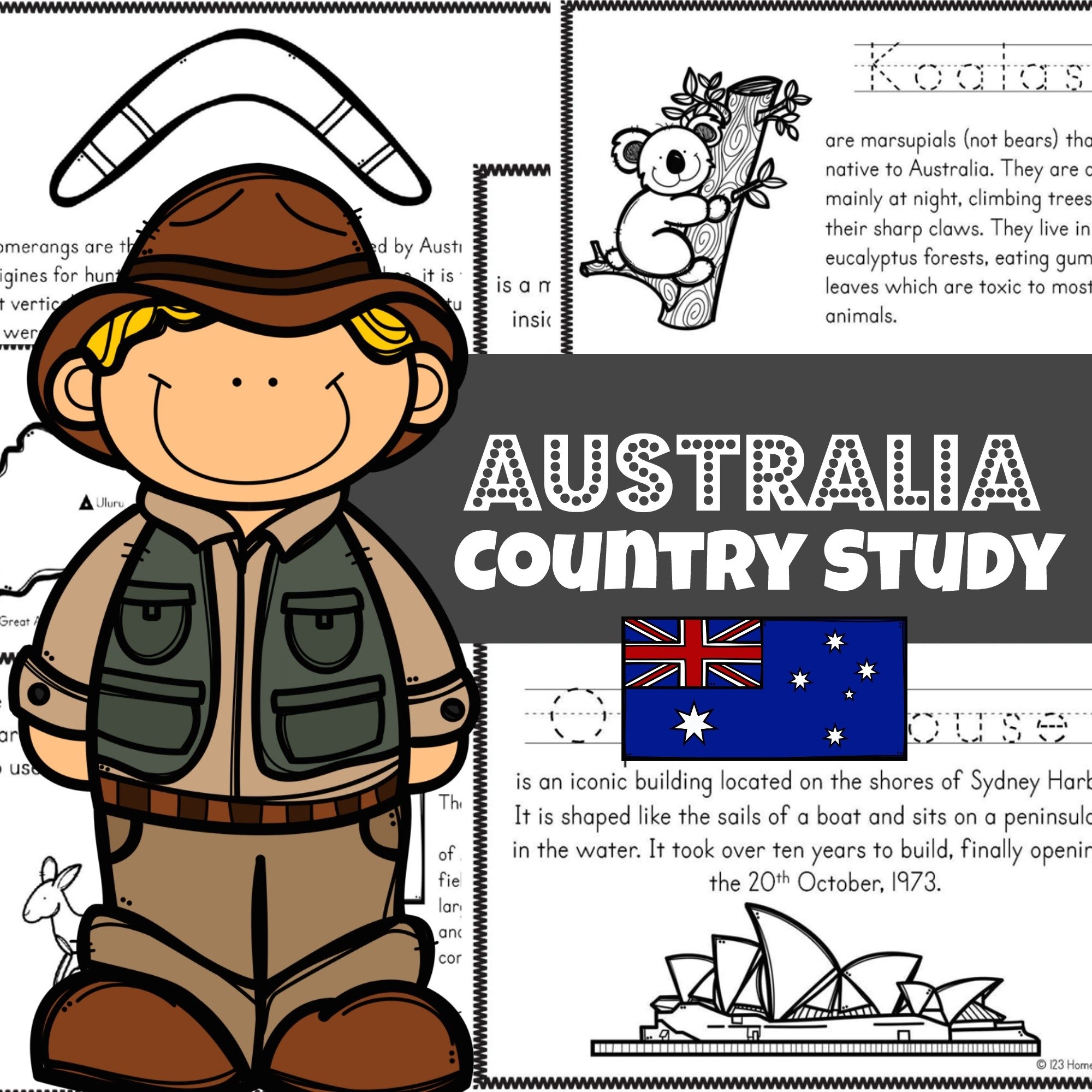 FREE Australia For Kids Printable Book FREE Australia For Kids Printable Book