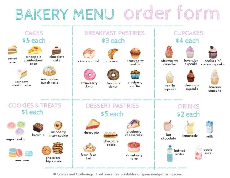 Free Bakery Dramatic Play Printables For Kids Craft Share Play