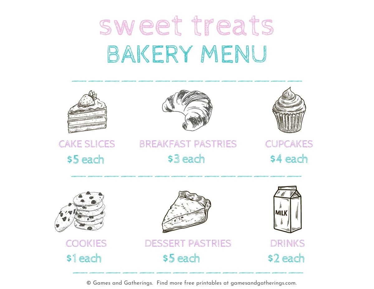 Free Bakery Dramatic Play Printables For Kids Craft Share Play Free Bakery Dramatic Play Printables For Kids Craft Share Play