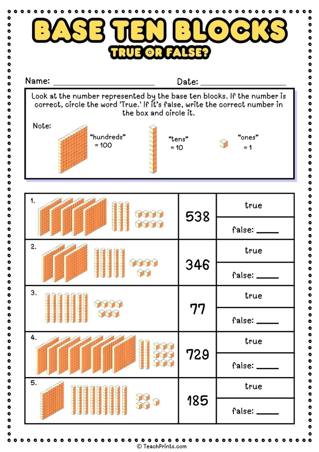 Free Printable Base 10 Block Worksheet Free Printable Base 10 Block Worksheet