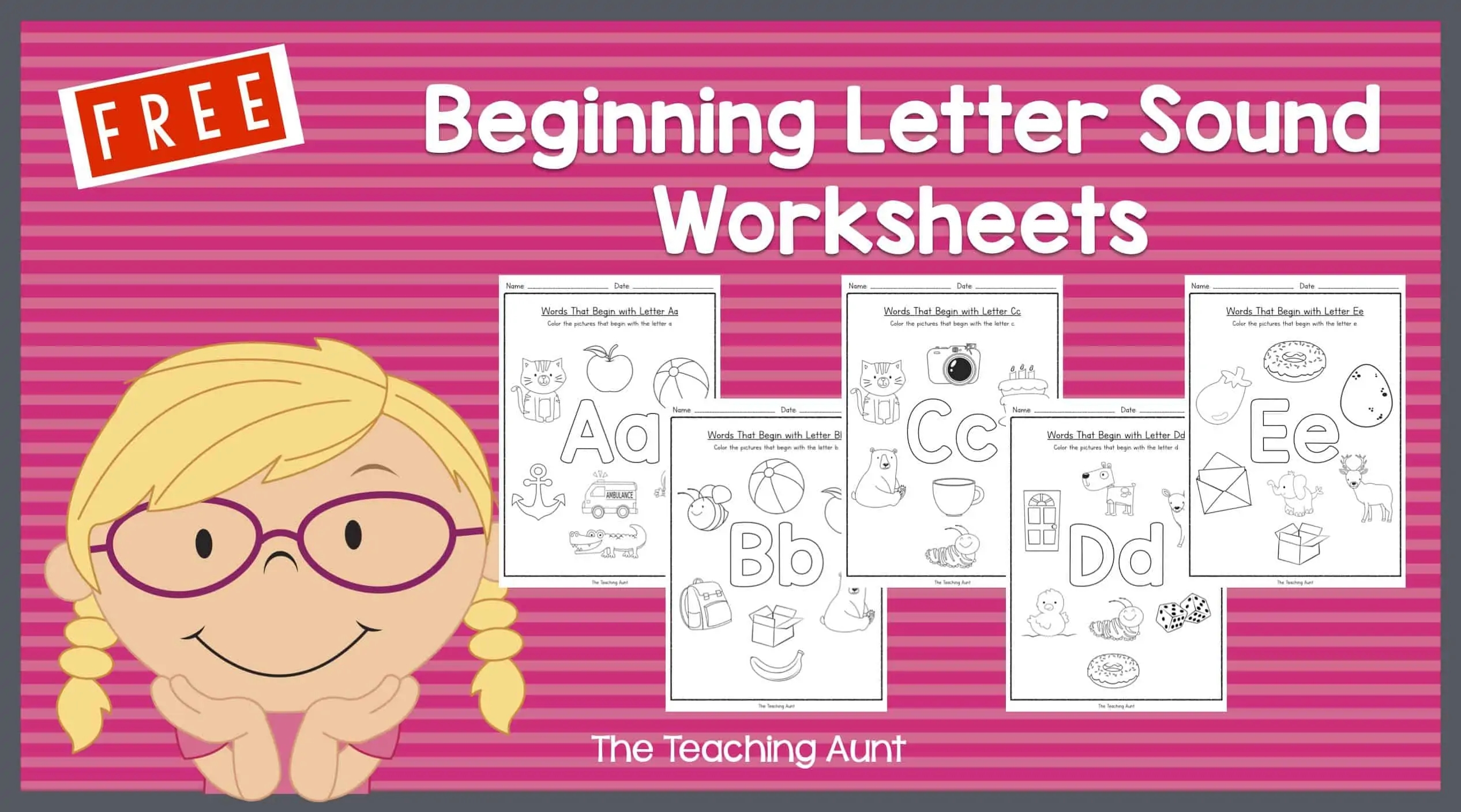 Free Beginning Letter Sounds Worksheets The Teaching Aunt Free Beginning Letter Sounds Worksheets The Teaching Aunt