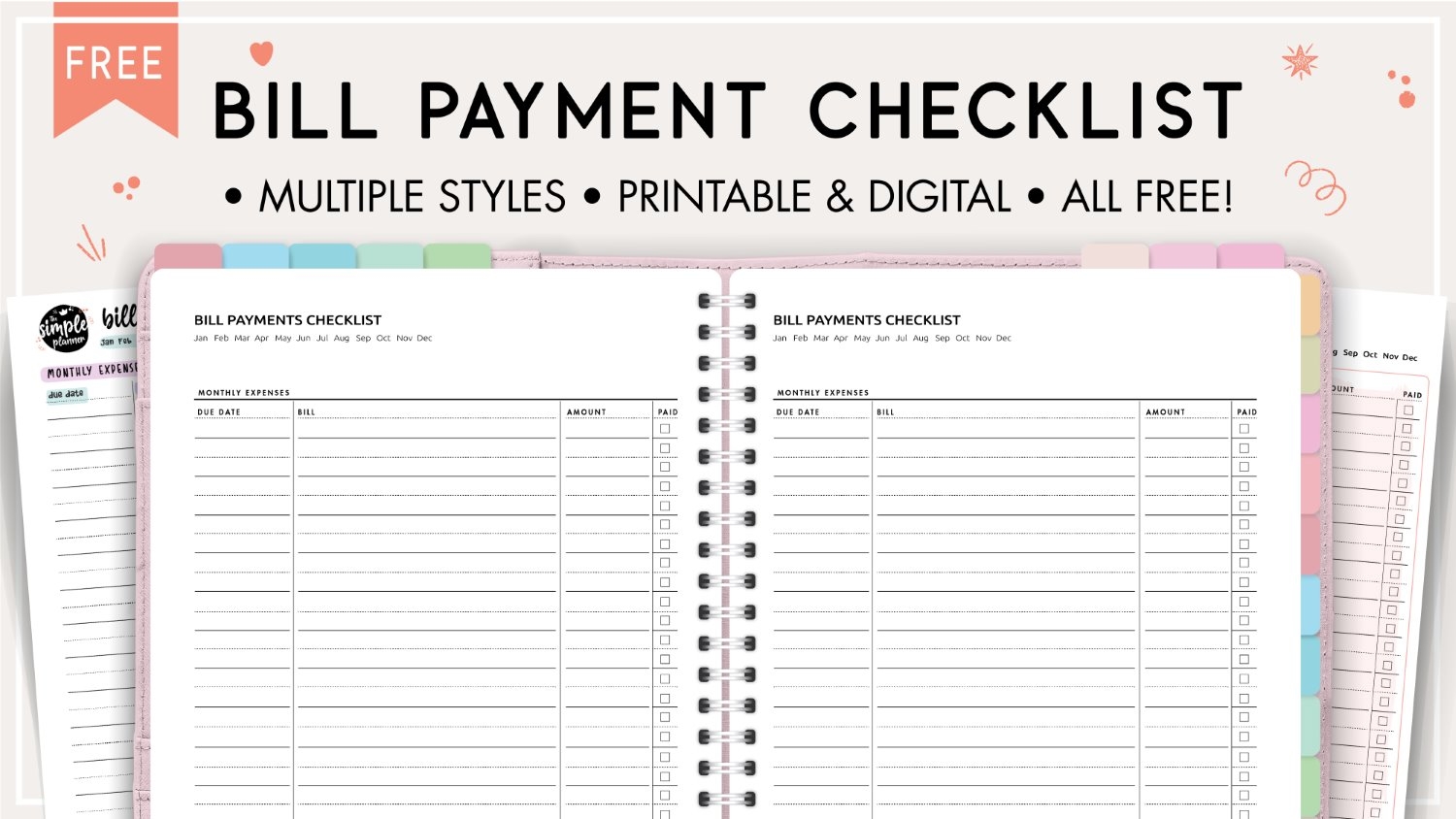 Free Printable Monthly Bill Worksheets Free Printable Monthly Bill Worksheets