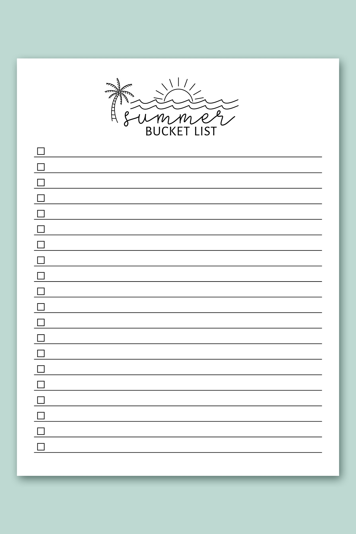 Free Bucket List Printable Templates summer Travel Etc Free Bucket List Printable Templates summer Travel Etc