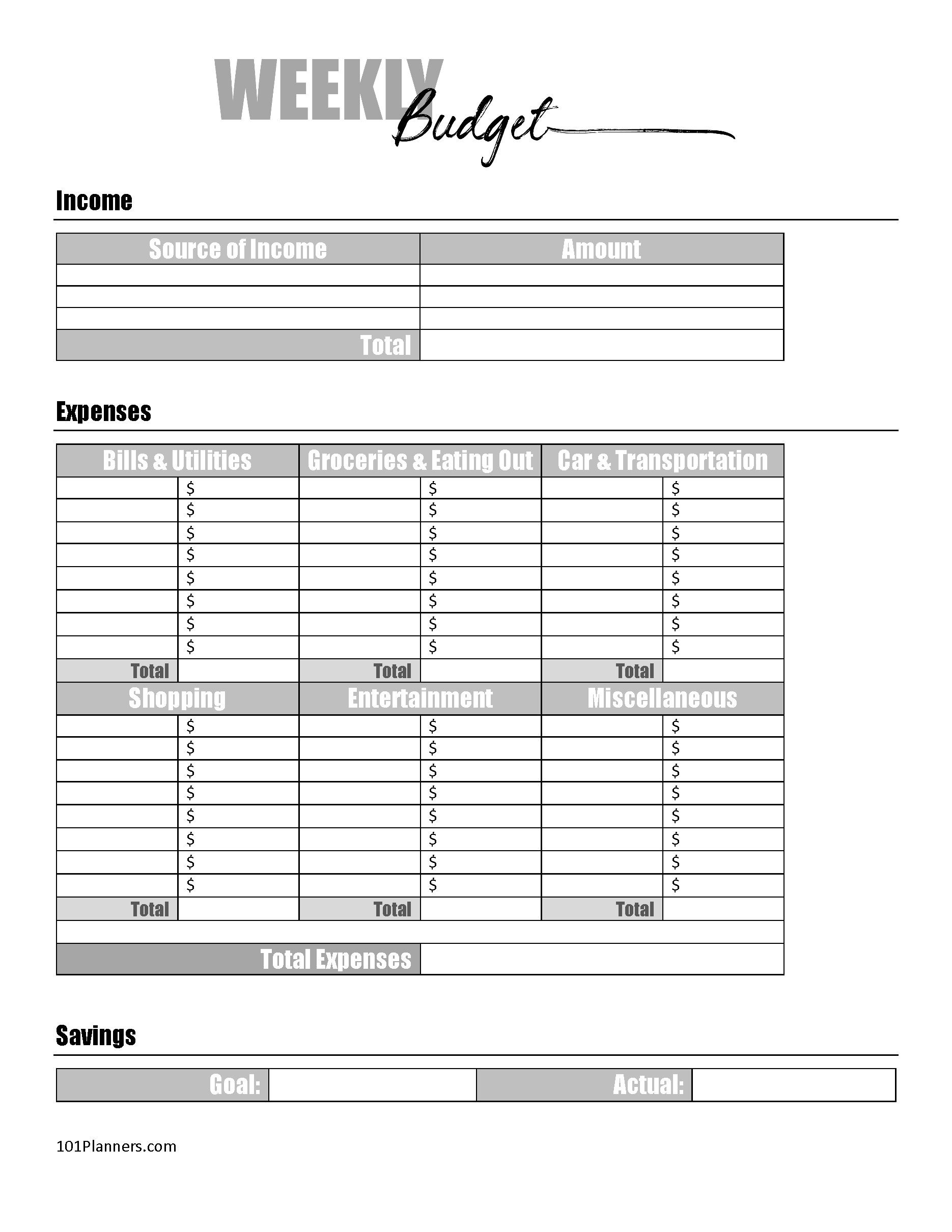 FREE Budget Sheet Template Printable And Editable FREE Budget Sheet Template Printable And Editable