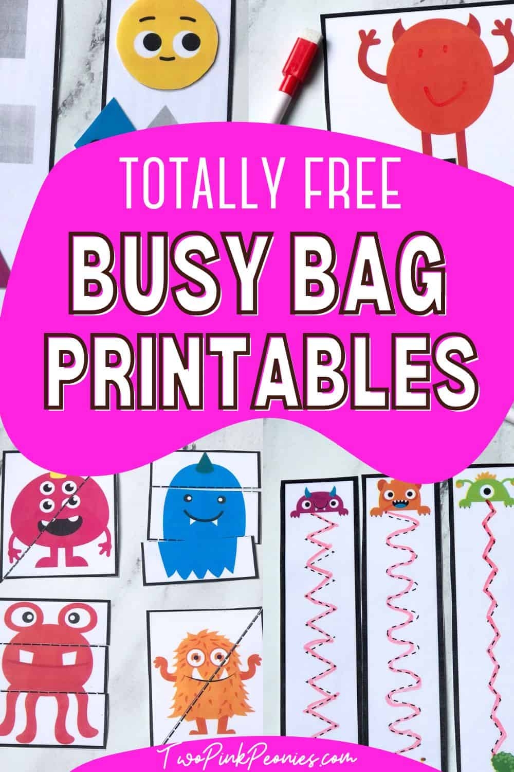 Free Busy Bag Printables Two Pink Peonies