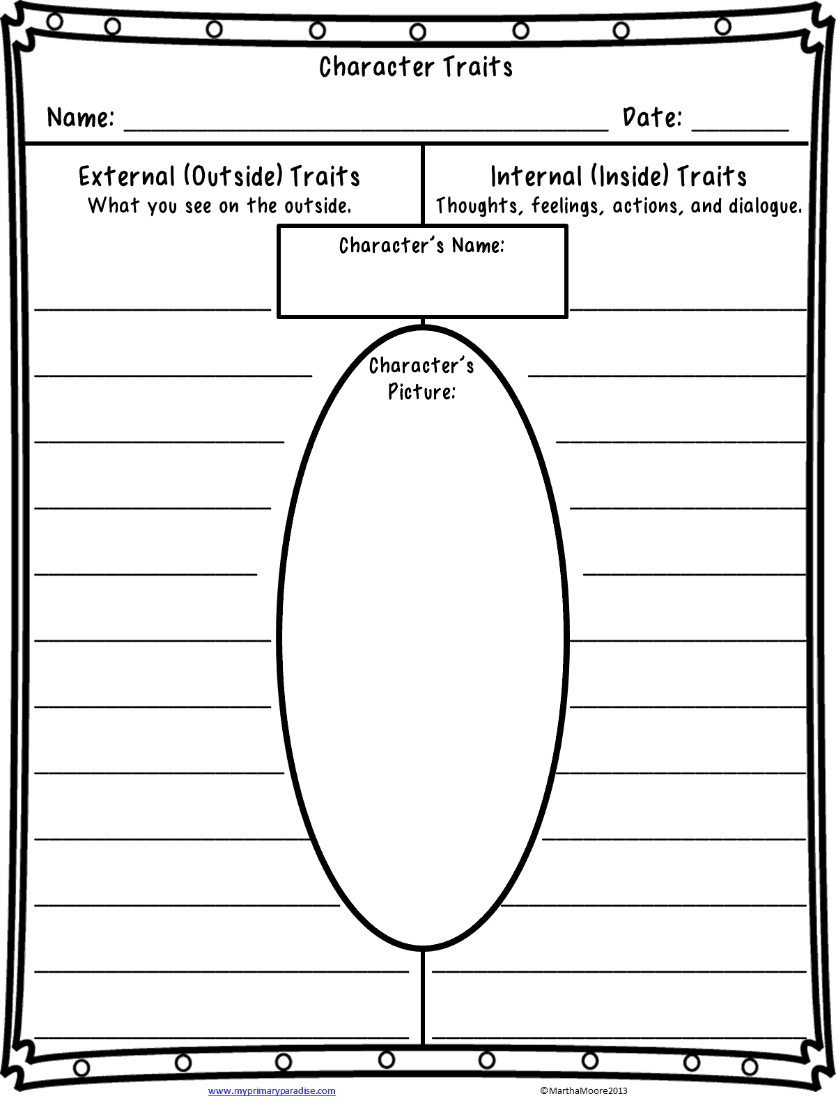 FREE Character Traits Worksheet Worksheets Library FREE Character Traits Worksheet Worksheets Library