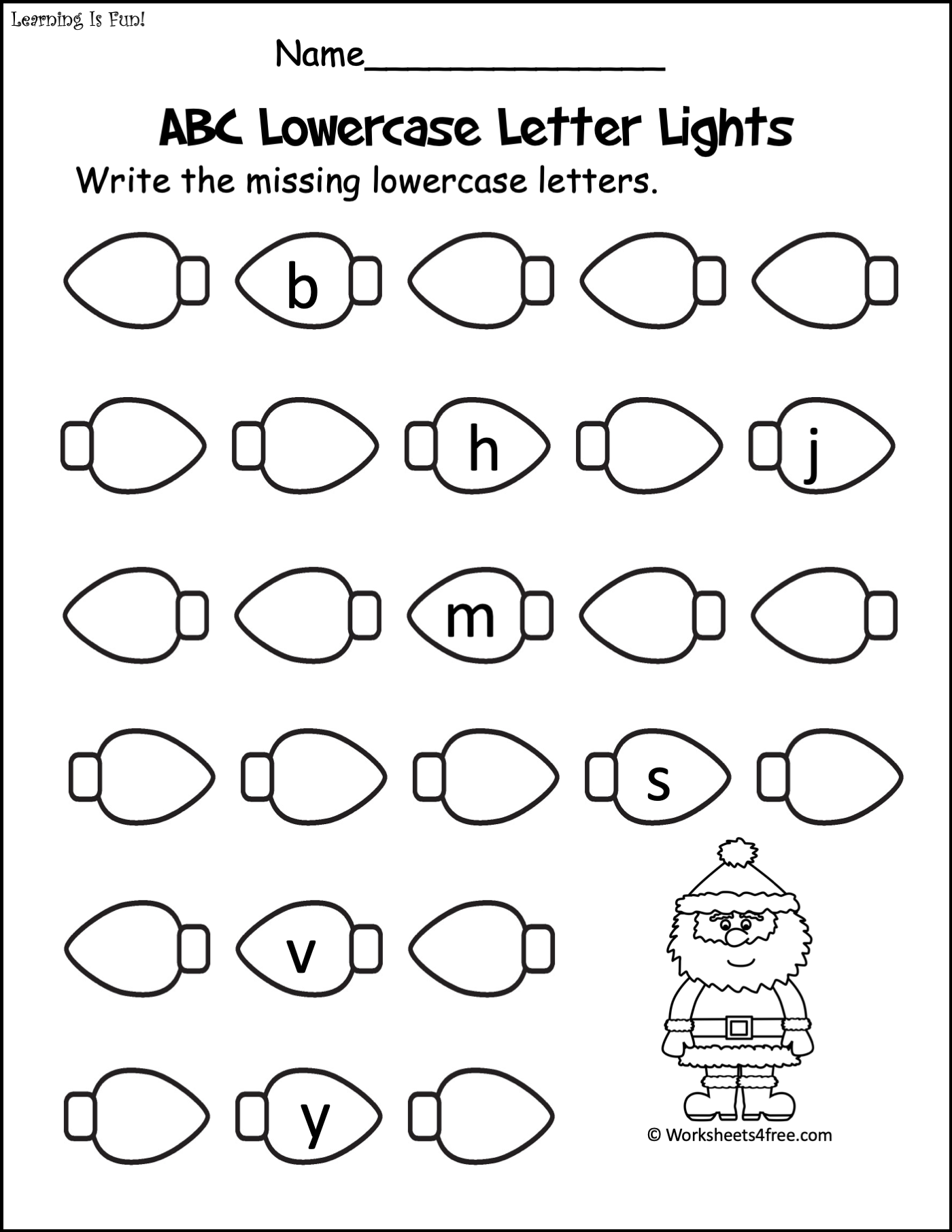 Free Printable Christmas Alphabet Worksheets Free Printable Christmas Alphabet Worksheets