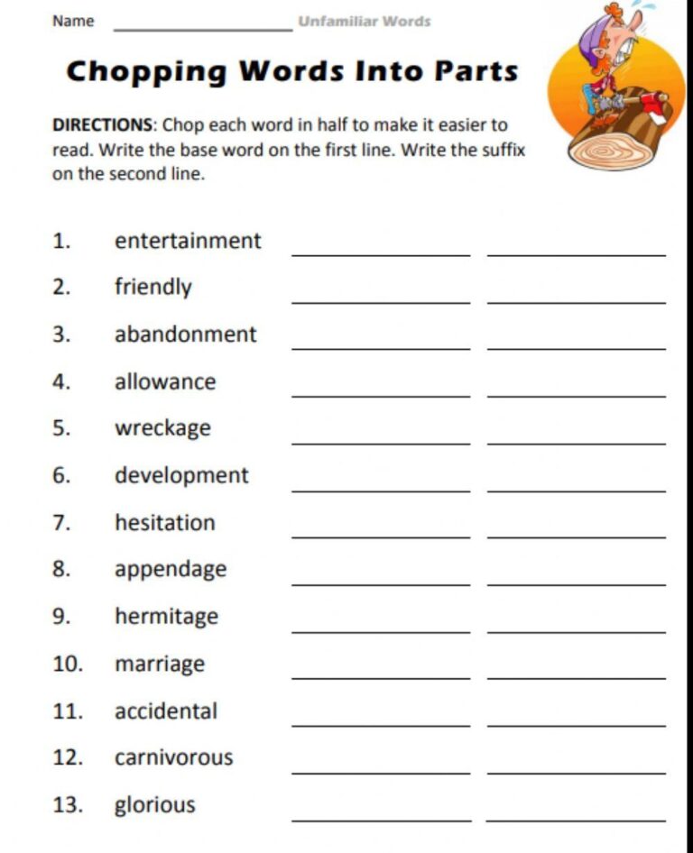 Free Chunking Worksheet Download Free Chunking Worksheet Png Images Free Worksheets On Clipart Library