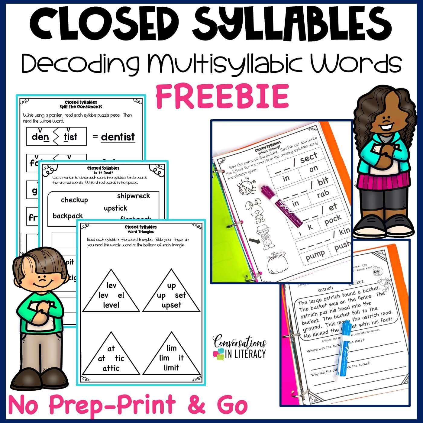 Free Printable Syllable Worksheets Free Printable Syllable Worksheets