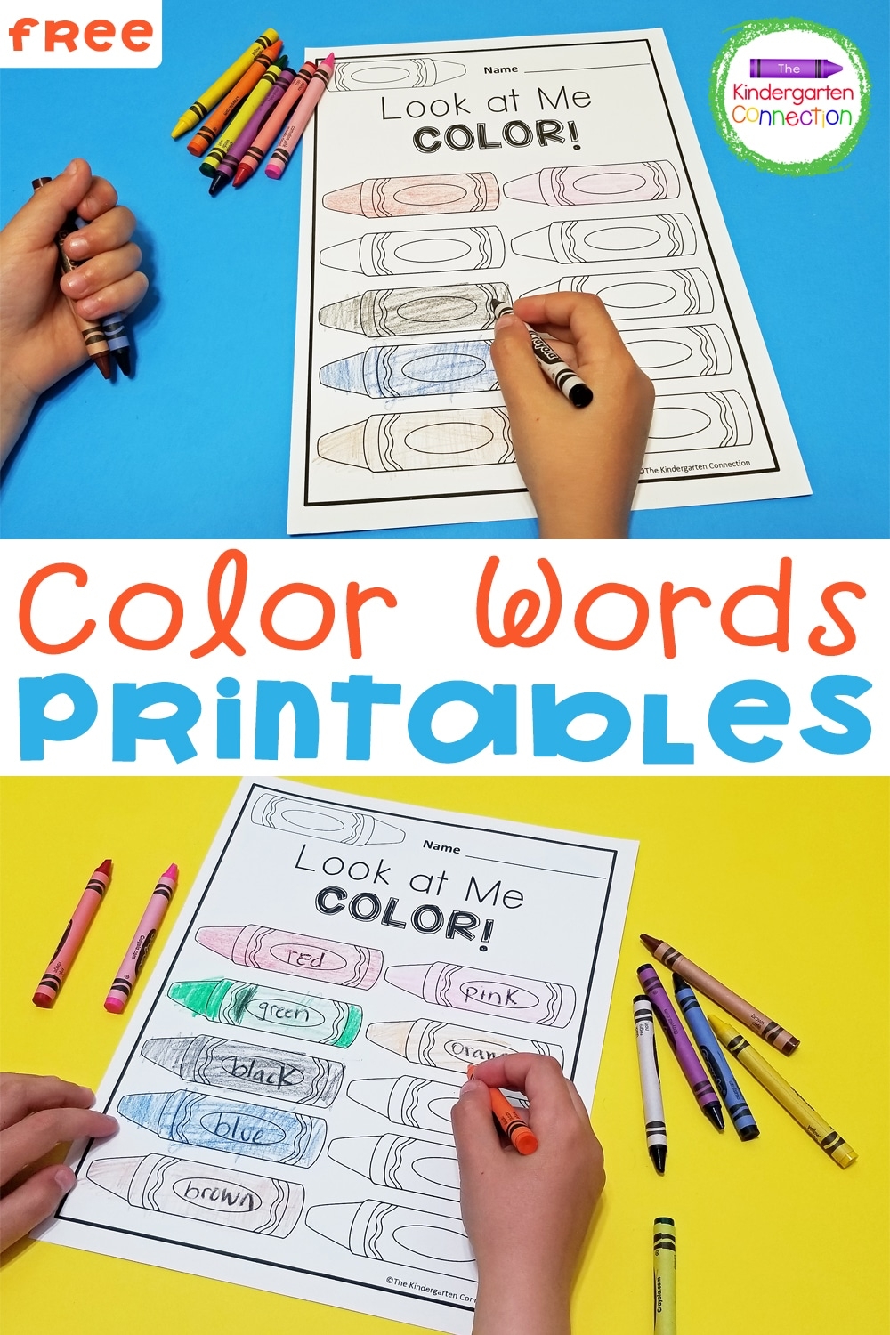 Free Printable Kindergarten Worksheets Color Words Free Printable Kindergarten Worksheets Color Words