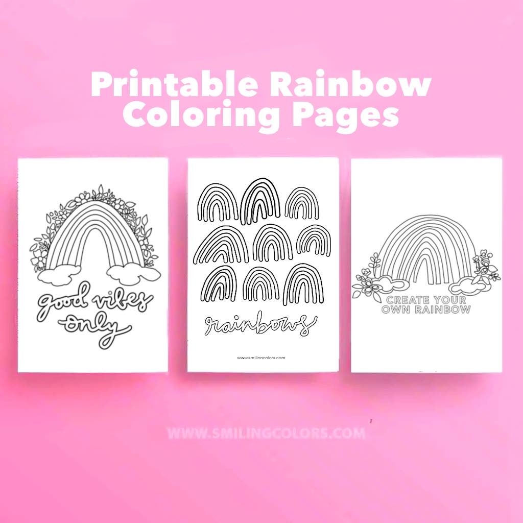 Free Coloring Sheets Of Rainbows Print And Enjoy 