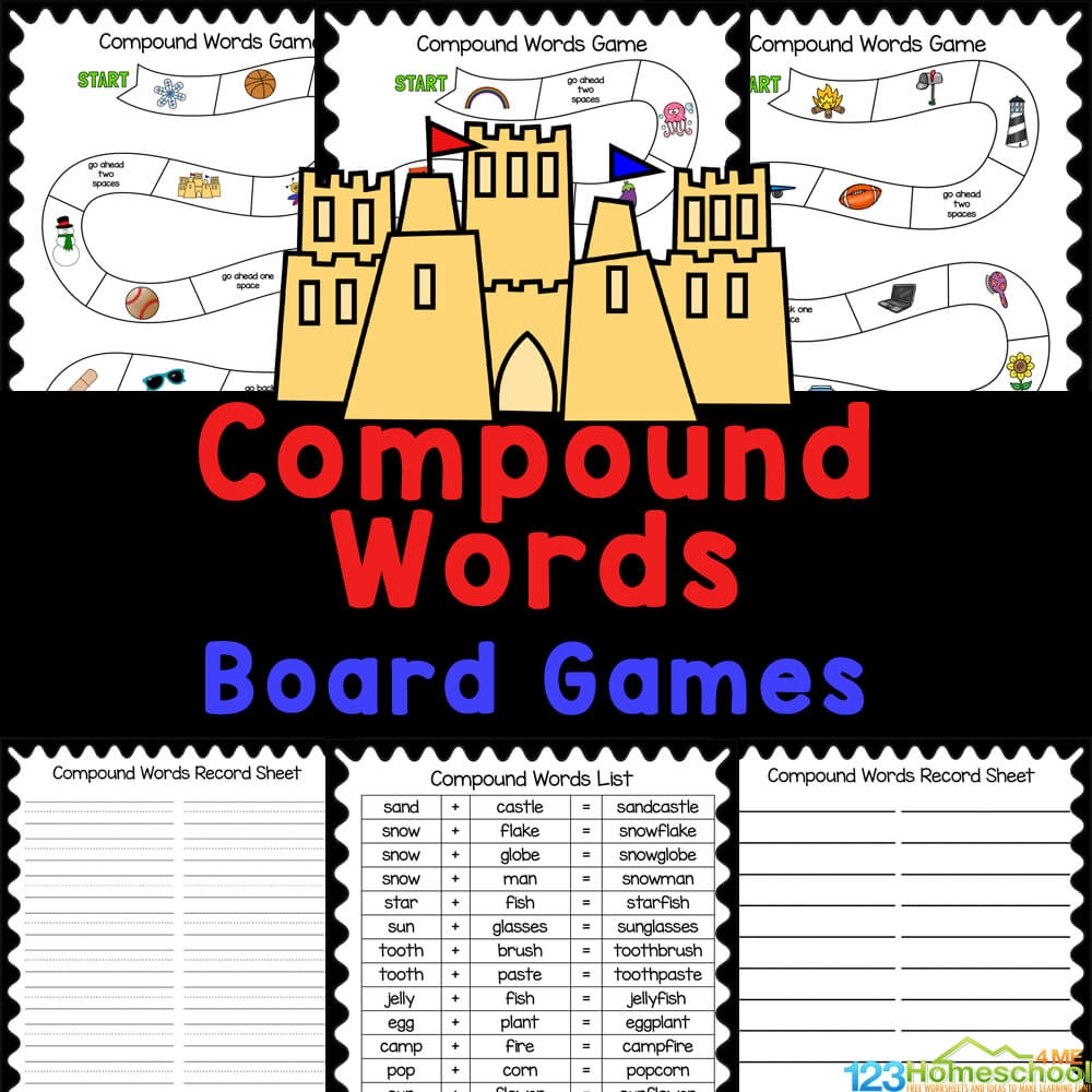 FREE Compound Words Activities For Kids