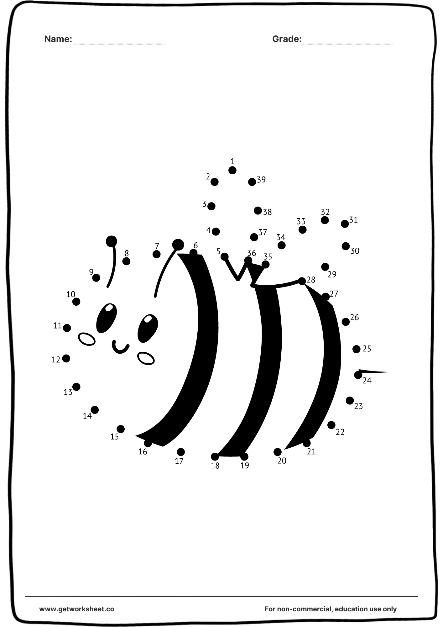 Connect The Dots Printable Preschool Connect The Dots Printable Preschool