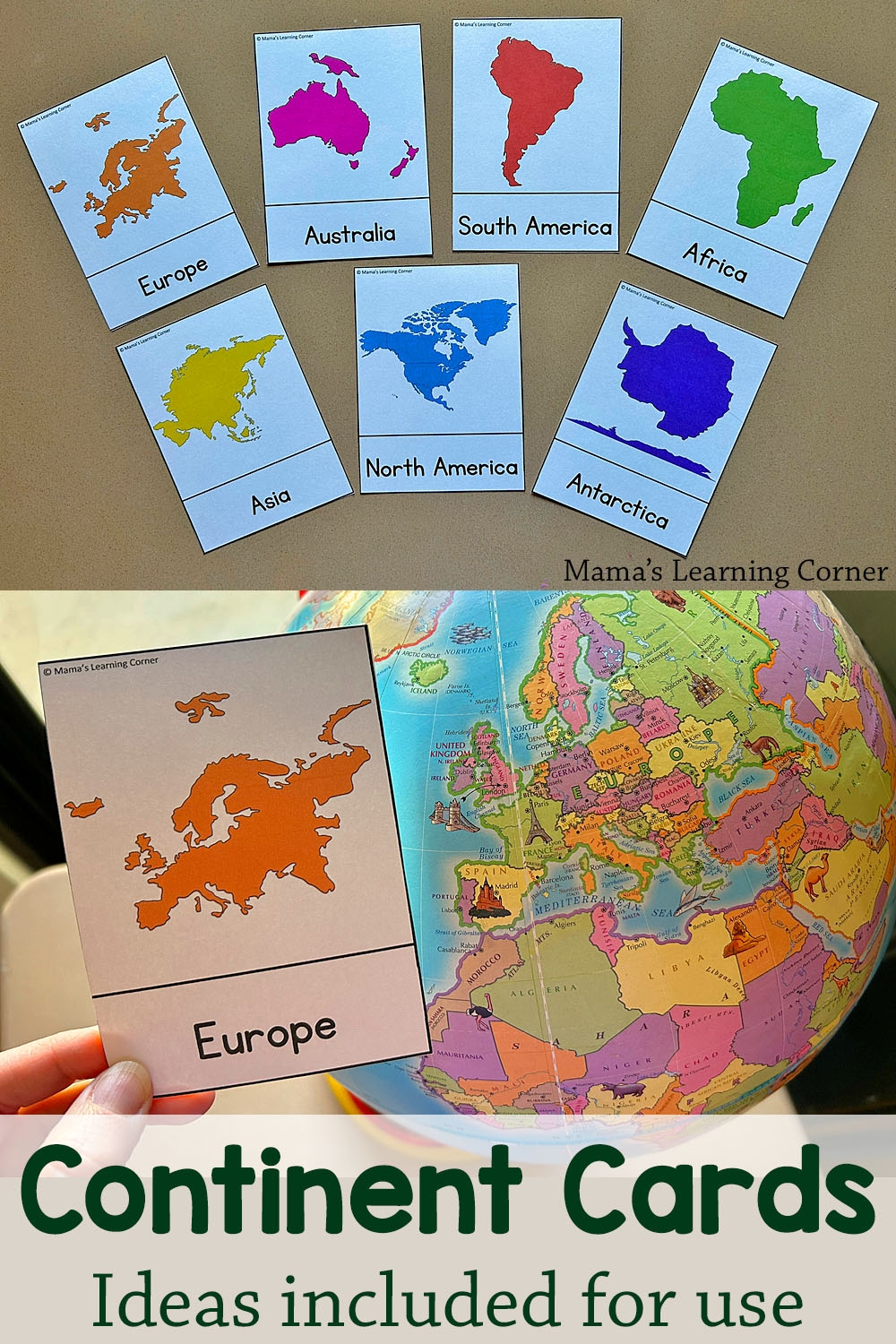 Free Continents Cards For Kids Learn The 7 Continents With Printables Mamas Learning Corner Free Continents Cards For Kids Learn The 7 Continents With Printables Mamas Learning Corner