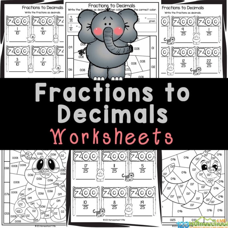 Printable Math Worksheets 4th Grade Fractions