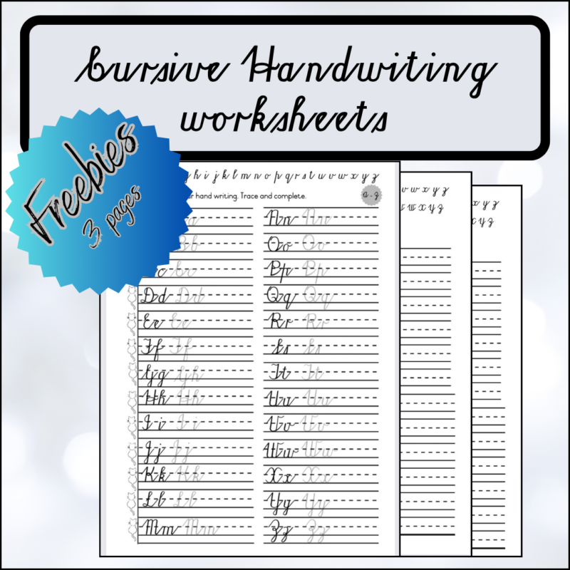 Handwriting Worksheets Free Printable Cursive