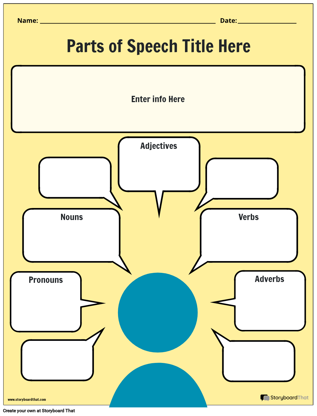 Free Custom Parts Of Speech Worksheets Easy To Create