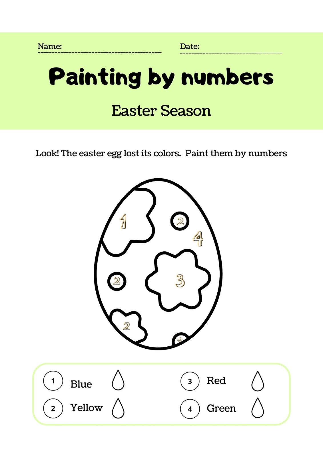 Easter Printable Worksheets Preschool