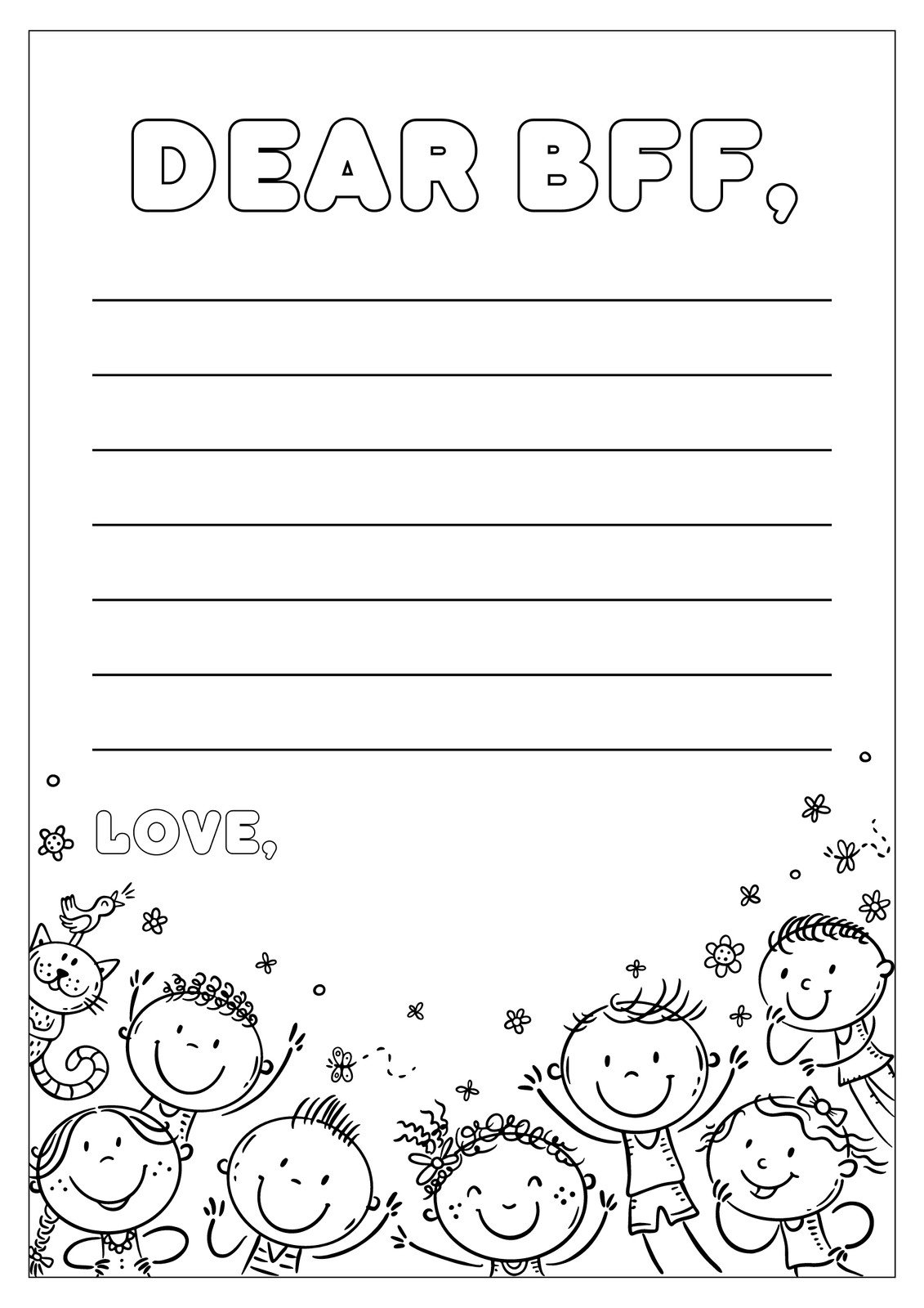Free Custom Printable Friendship Worksheet Templates Canva Free Custom Printable Friendship Worksheet Templates Canva