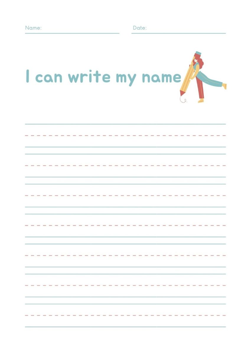 Free Custom Printable Handwriting Worksheet Templates Canva
