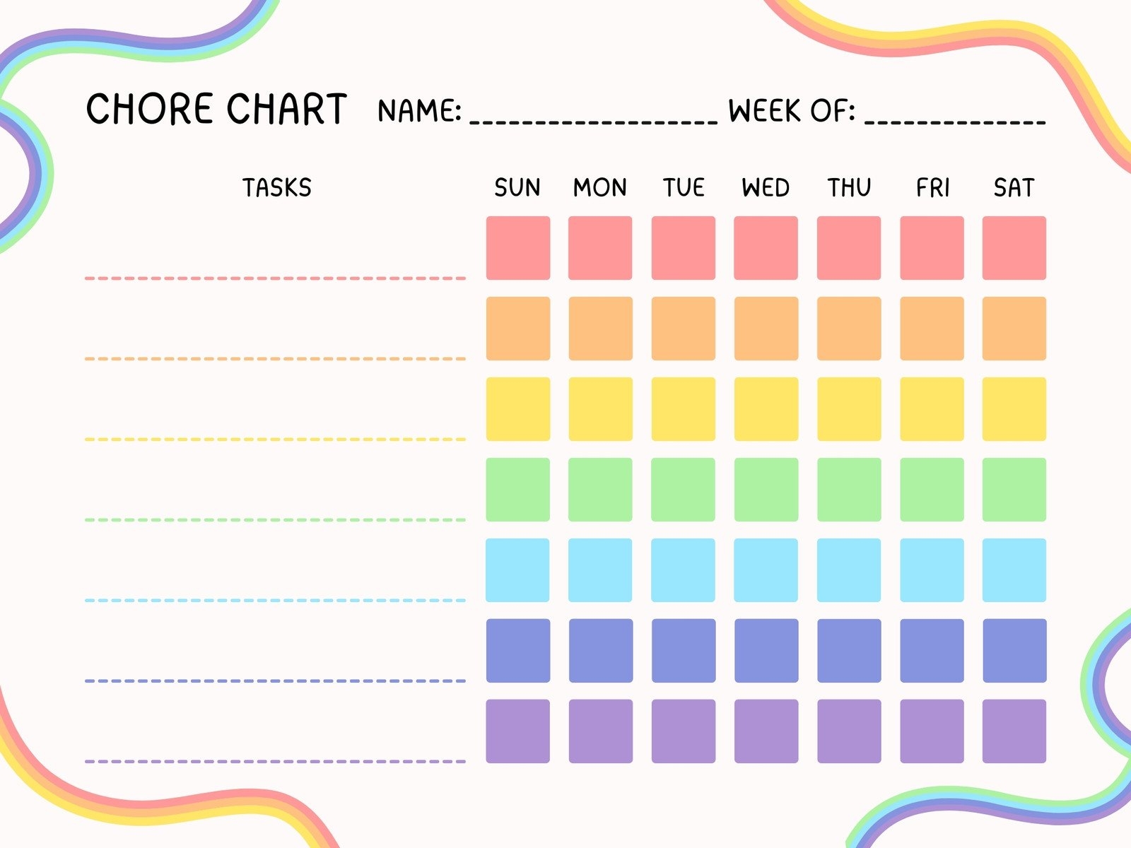 Free Printable Responsibility Charts For Preschoolers