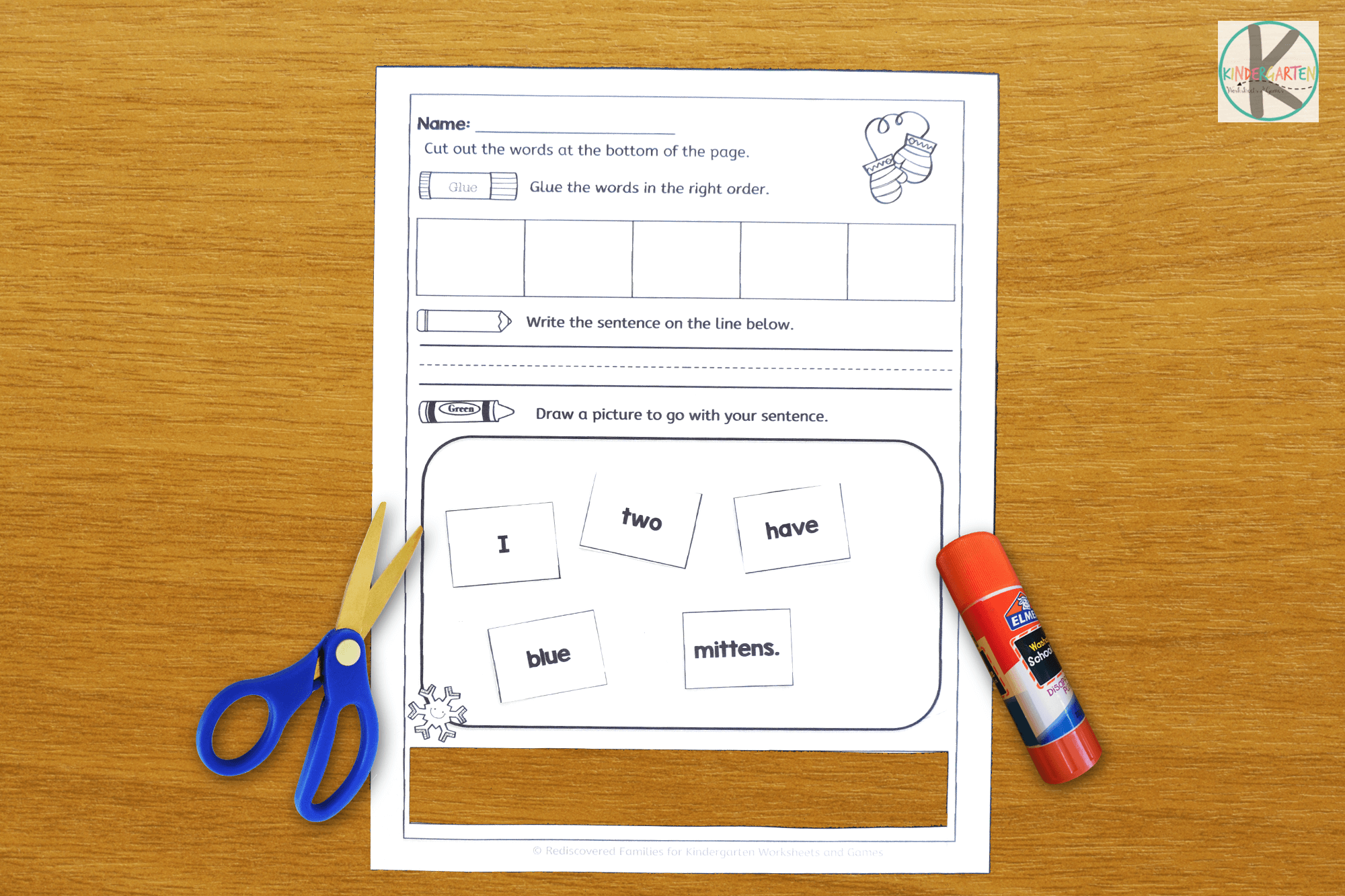 Free Cut And Paste Sight Words Worksheets For Winter Free Cut And Paste Sight Words Worksheets For Winter