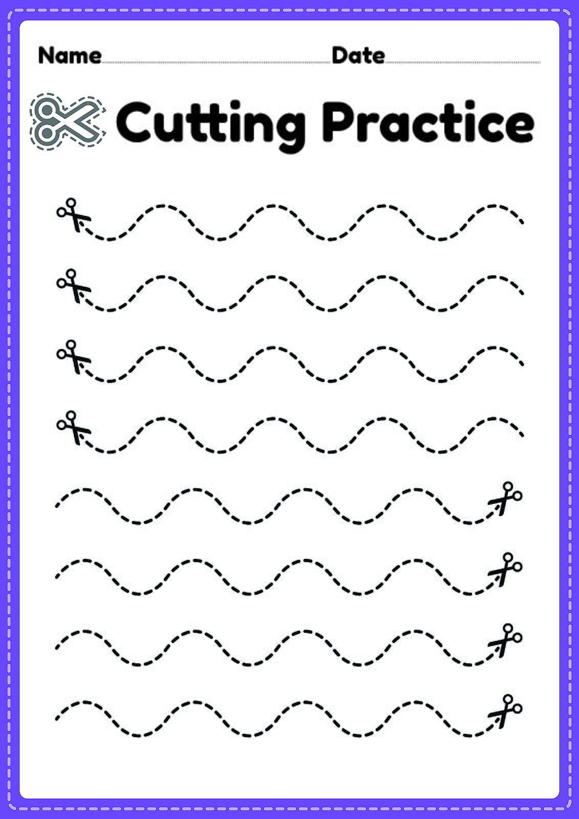 Free Printable Worksheets Cutting Skills