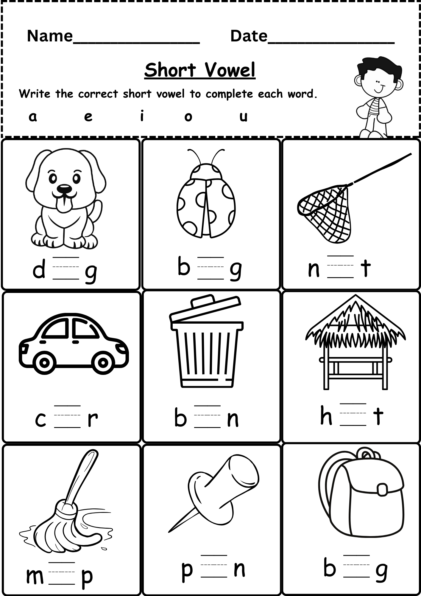 Free Education Worksheets For Kindergarten