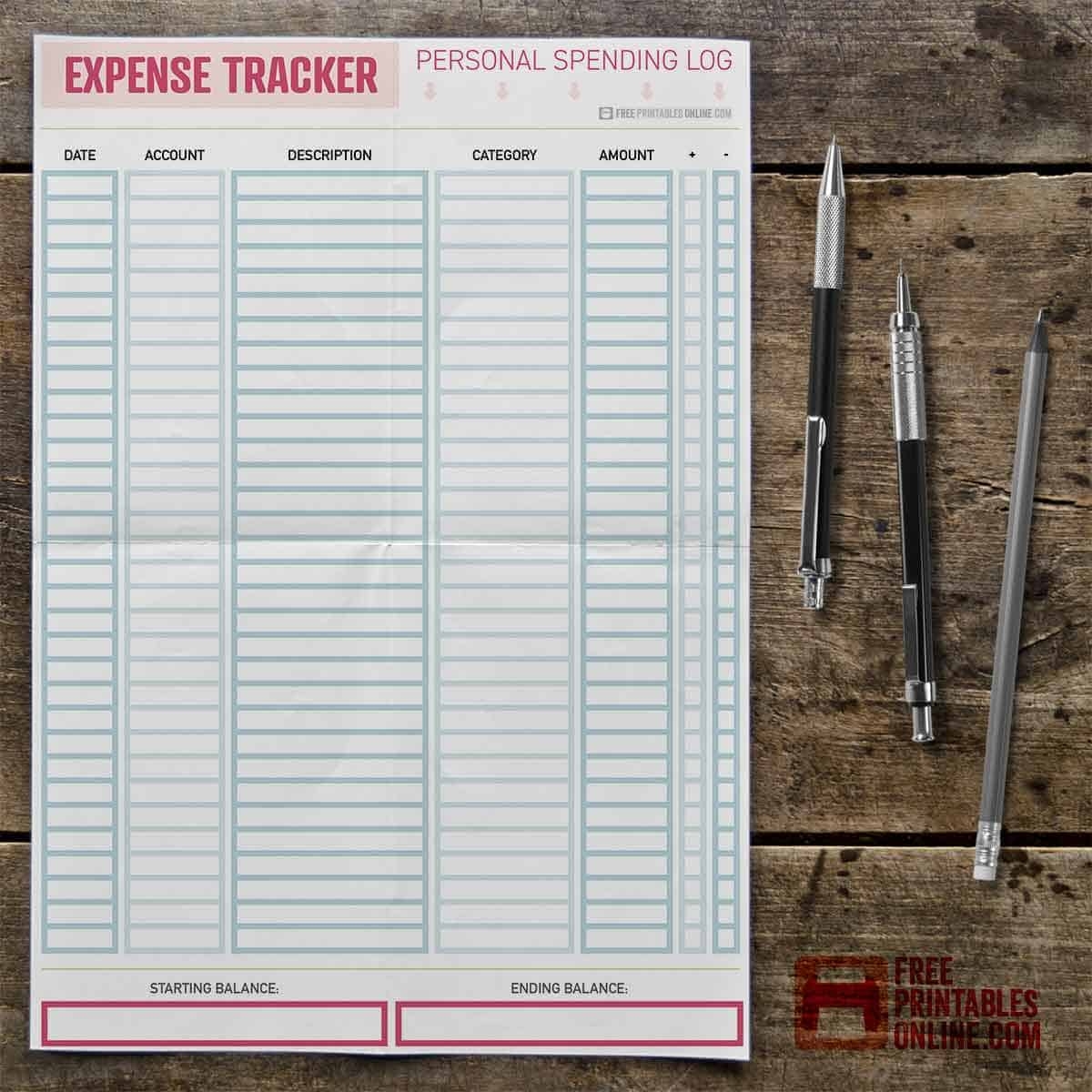 Free Daily Expense Tracker Free Printables Online