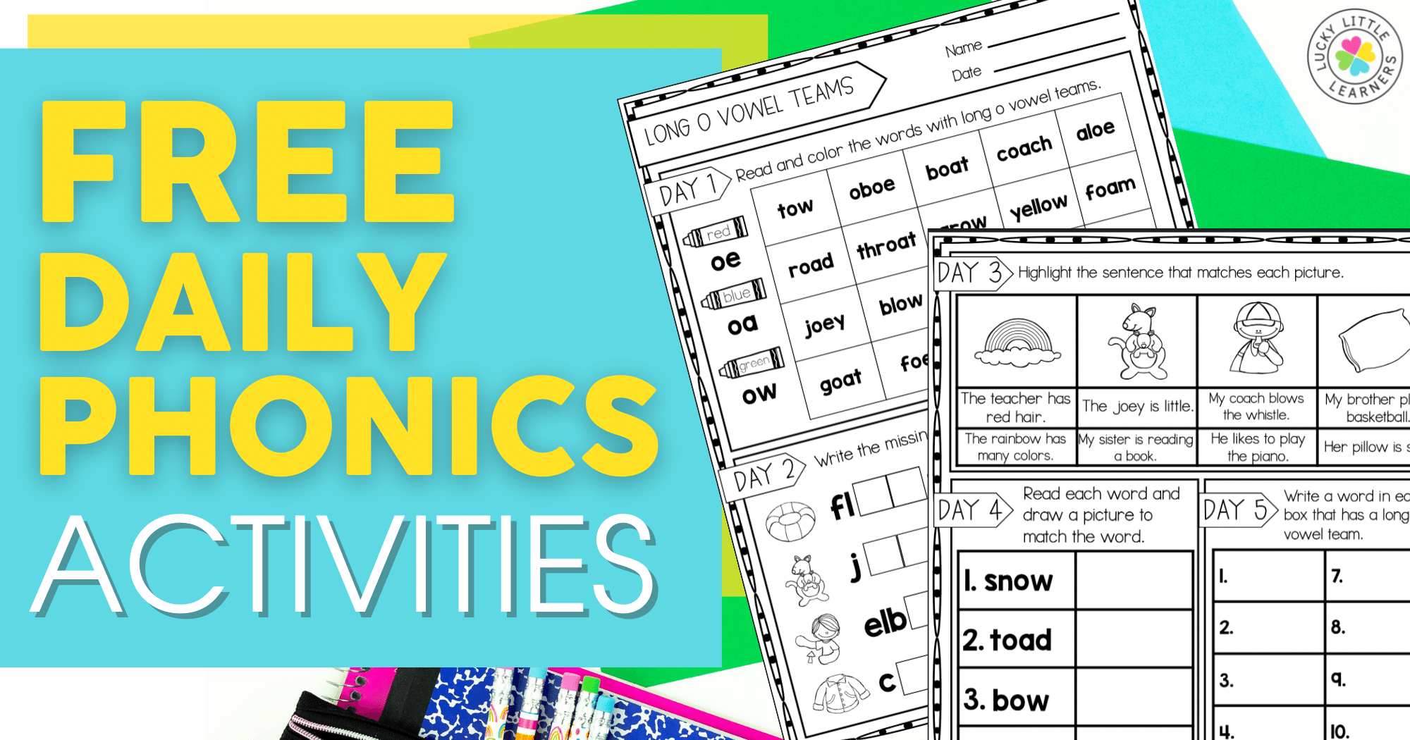 Free Daily Phonics Activities For 2nd Grade Lucky Little Learners