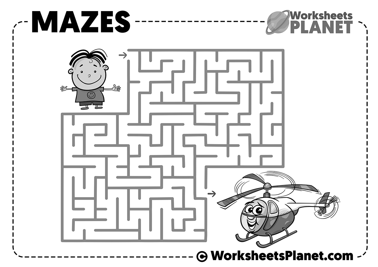 Kids Maze Worksheet Kids Maze Worksheet