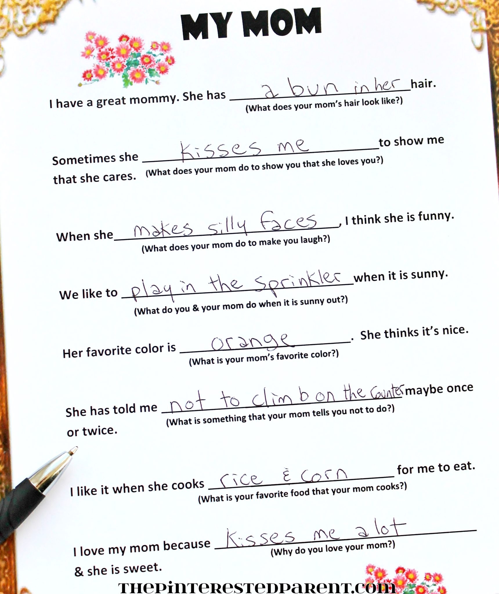 Free Fill In Mother s Day Poem The Pinterested Parent Free Fill In Mother s Day Poem The Pinterested Parent