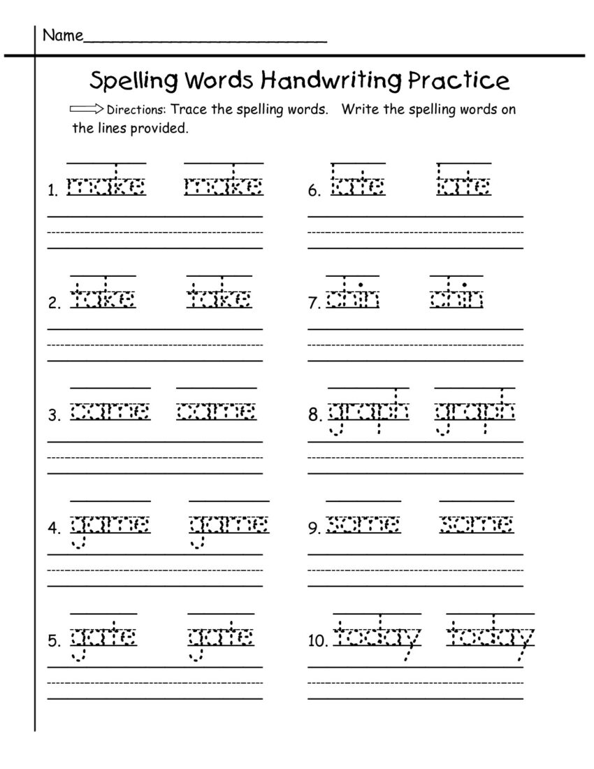 Free First Grade Tracing Worksheet Download Free First Grade