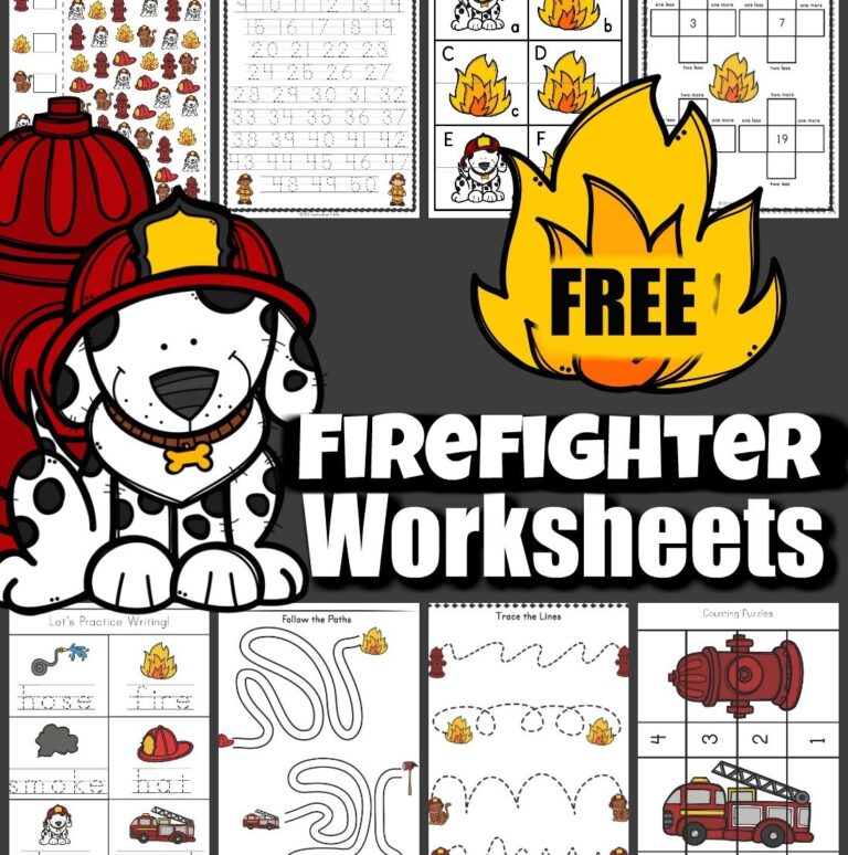  FREE Free Printable Firefighter Worksheets For Kids