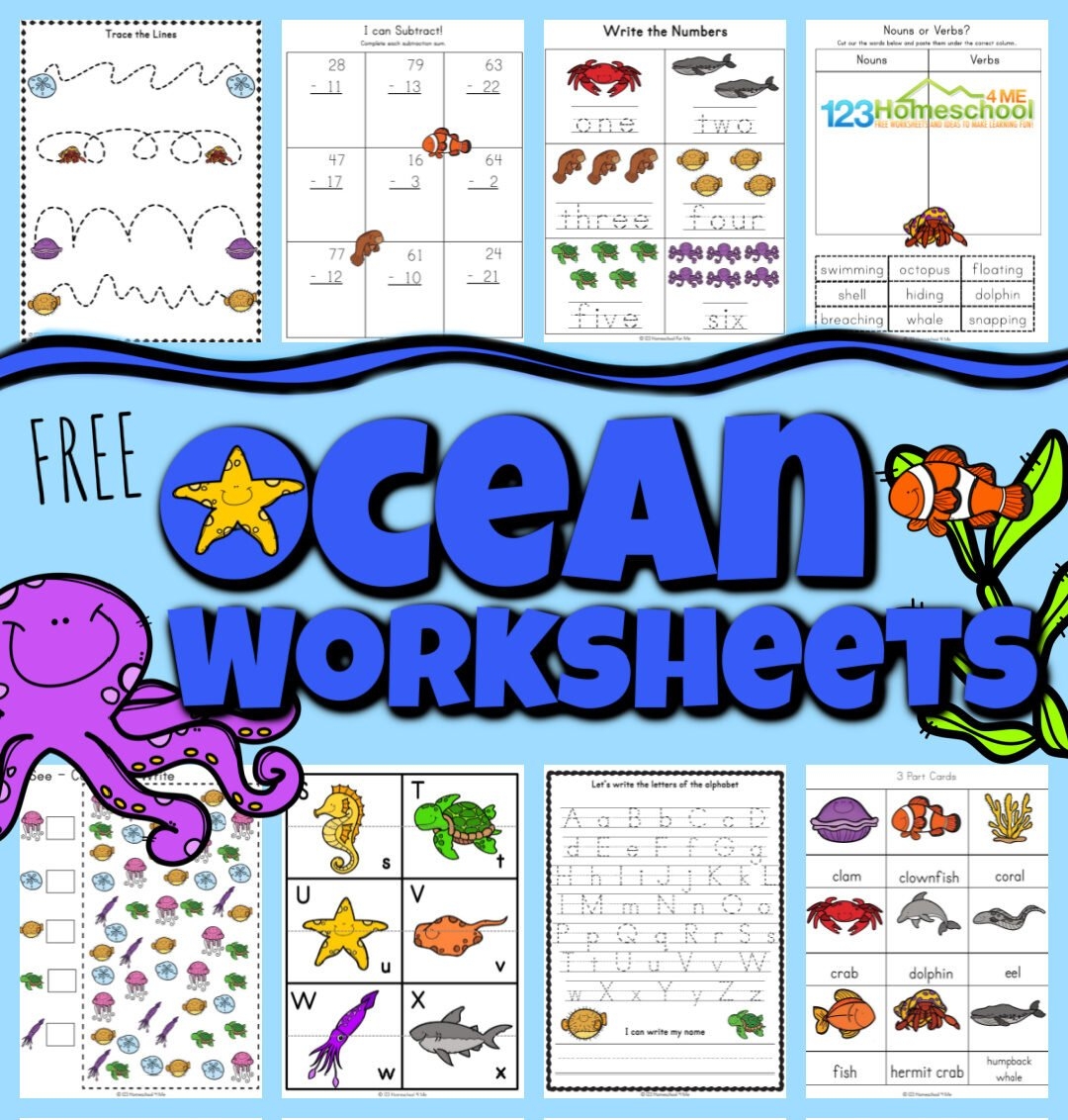  FREE FREE Printable Ocean Worksheets For Kids Kind