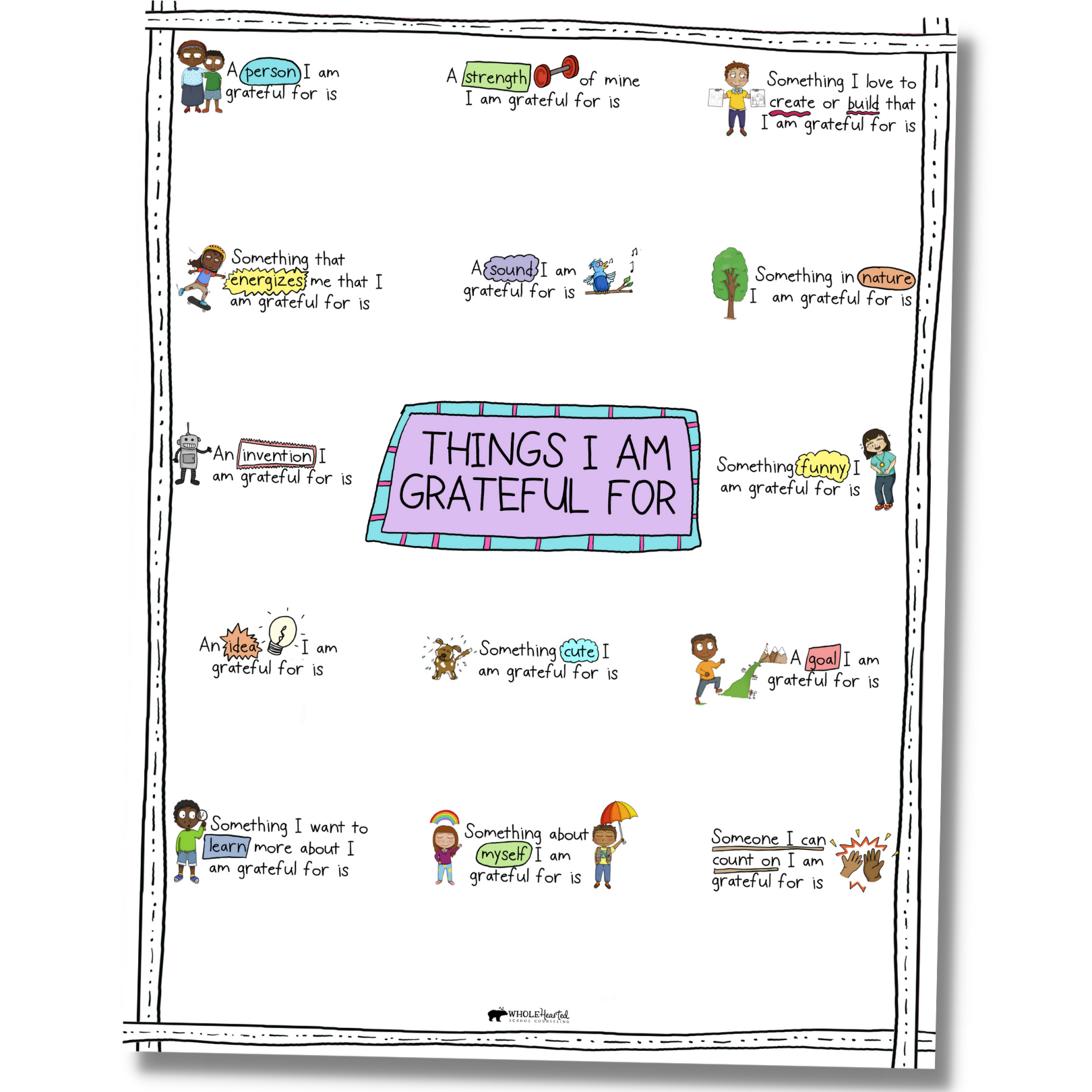 Free Gratitude Worksheet For Kids Things I Am Grateful For WholeHearted School Counseling Free Gratitude Worksheet For Kids Things I Am Grateful For WholeHearted School Counseling