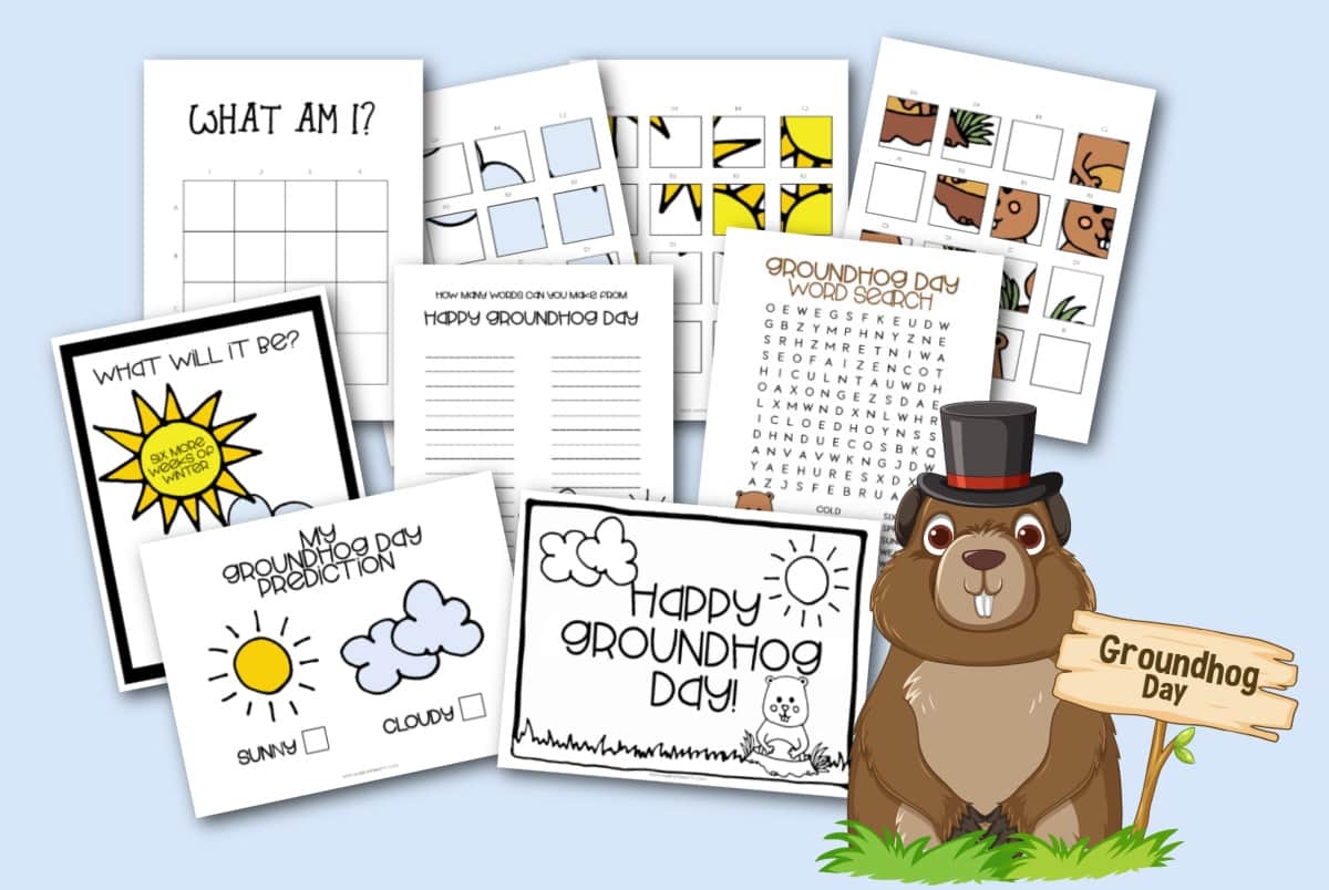 FREE Groundhog Day Worksheets For Kids Made With HAPPY FREE Groundhog Day Worksheets For Kids Made With HAPPY