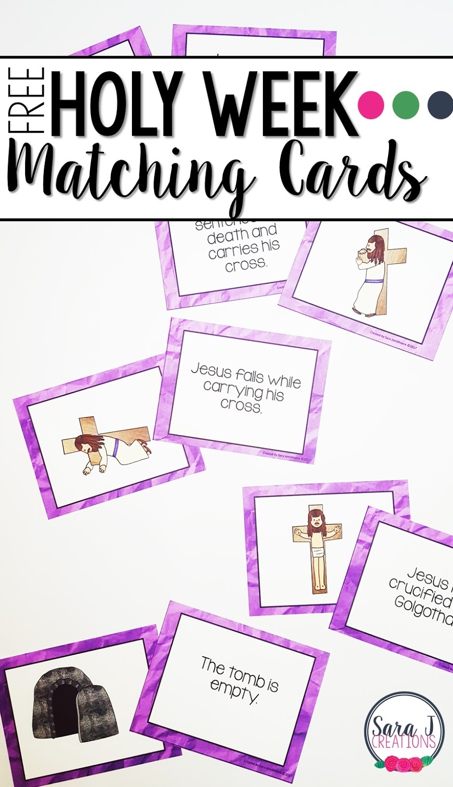 Free Holy Week Matching Card Game Sara J Creations