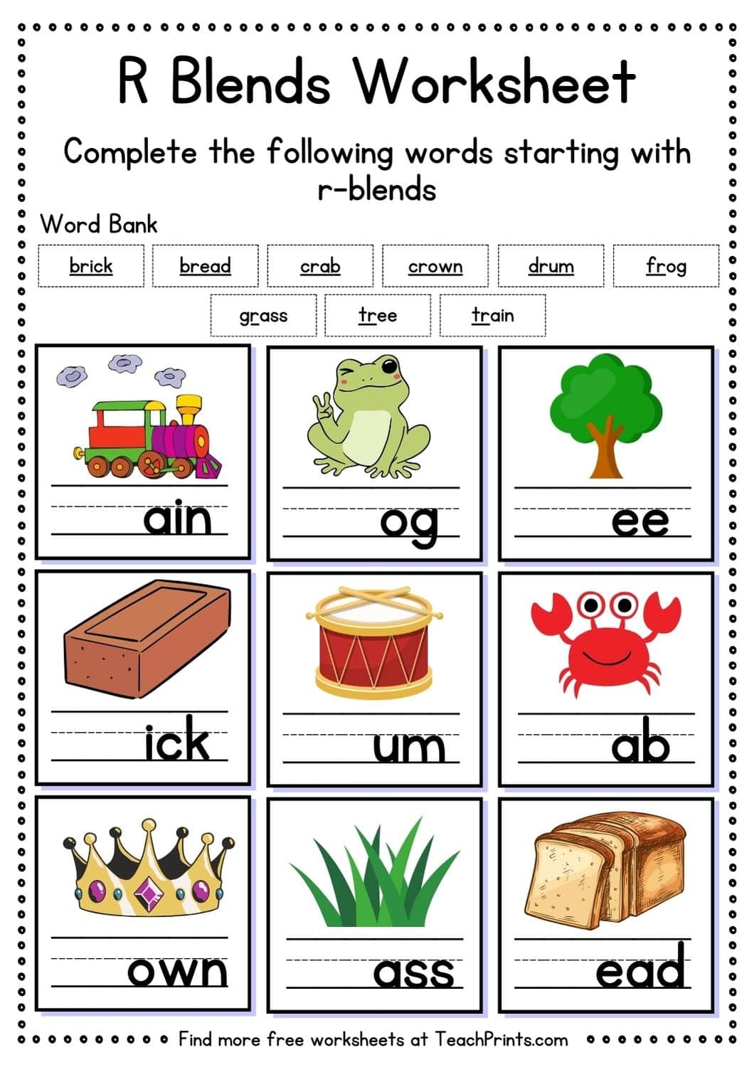 Free in Word Family Worksheets Teach Prints Free in Word Family Worksheets Teach Prints