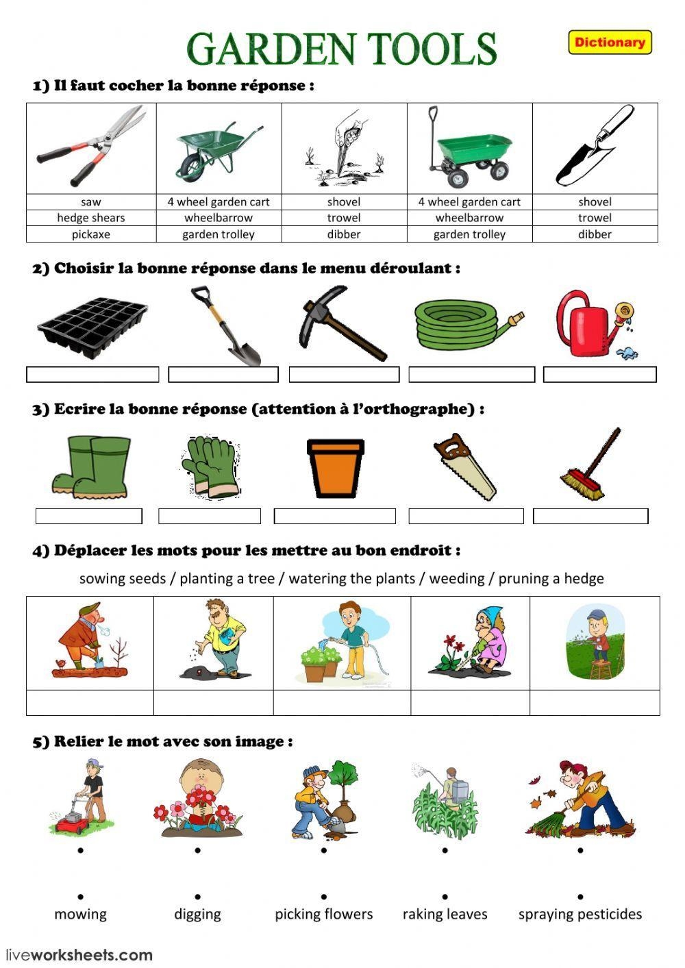 Printable Gardening Worksheets