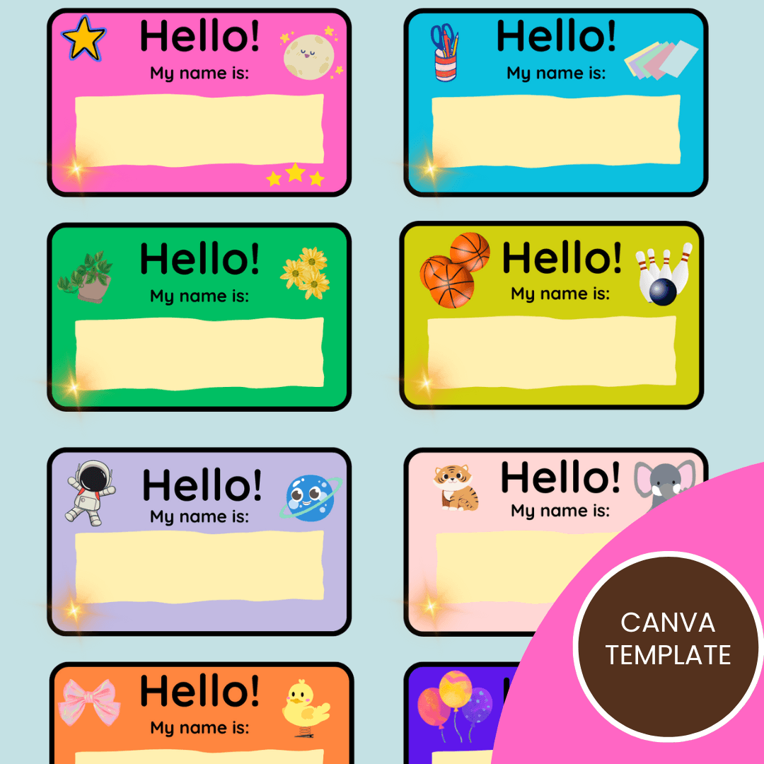 Free Kids School Name Tag Editable Canva Template By Khayeartwork Raket PH Free Kids School Name Tag Editable Canva Template By Khayeartwork Raket PH