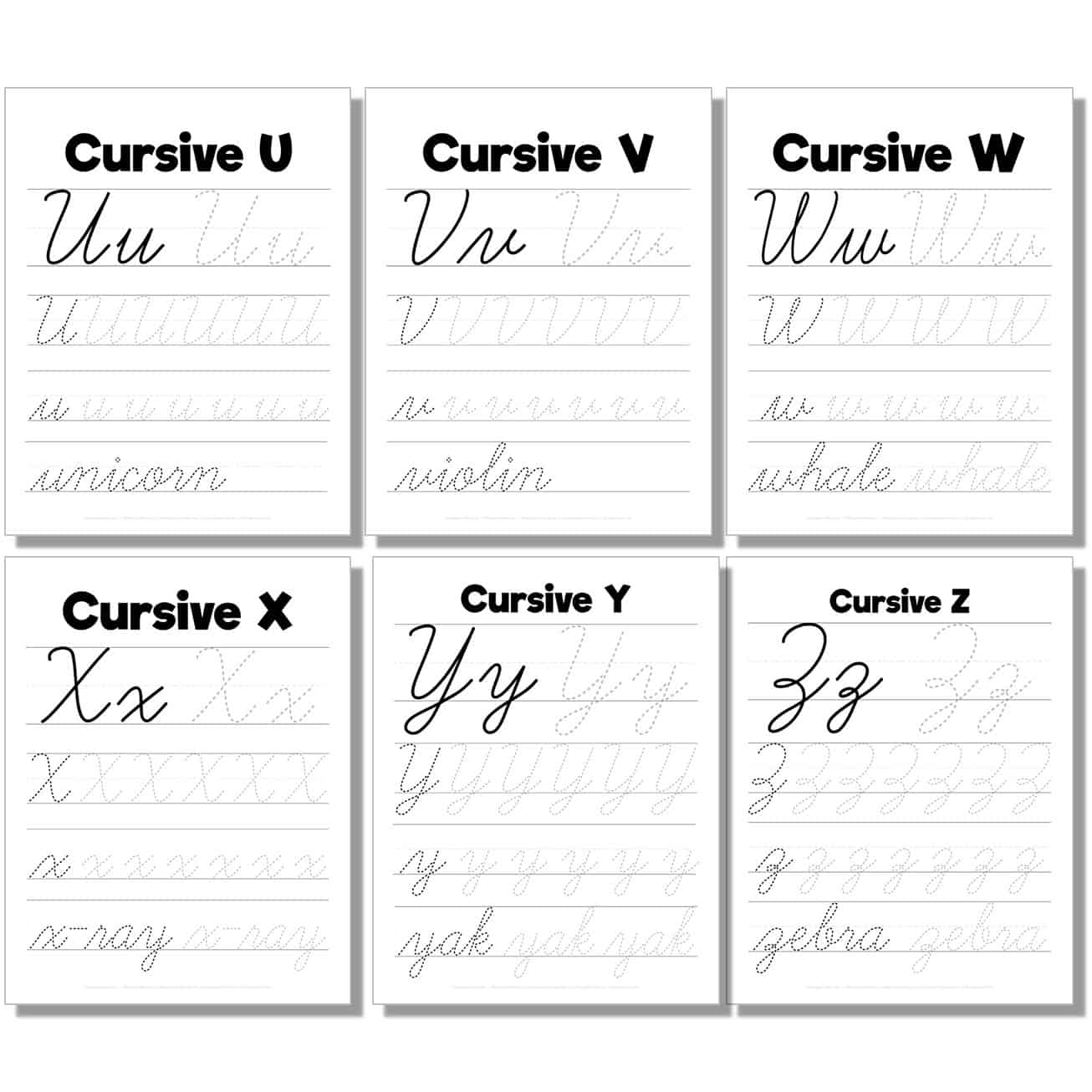 Free Large Letter Cursive Worksheets Printables POPULAR Download 