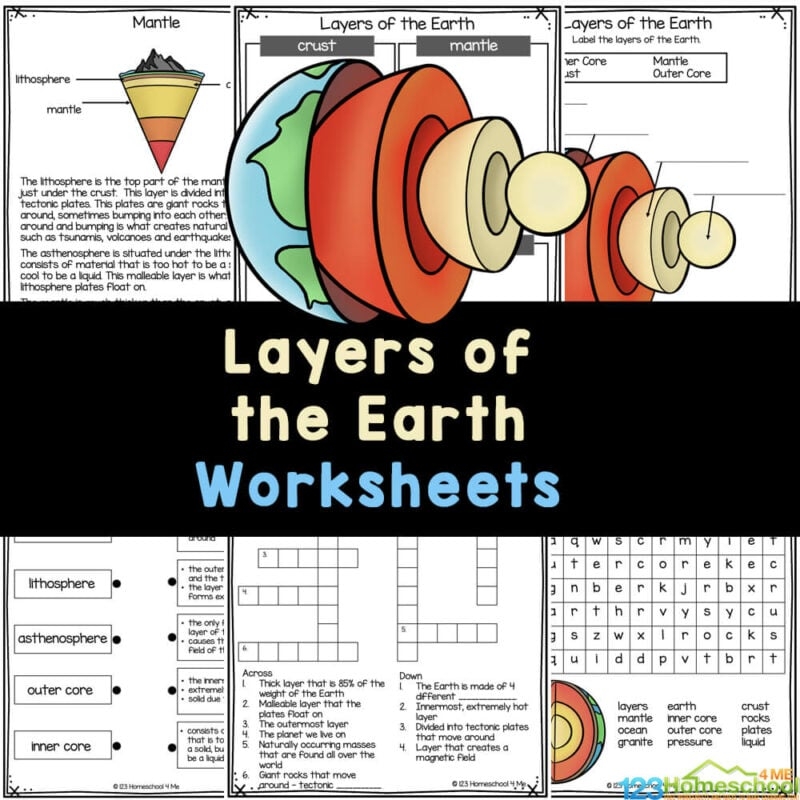 FREE Layers Of The Earth Worksheets FREE Layers Of The Earth Worksheets