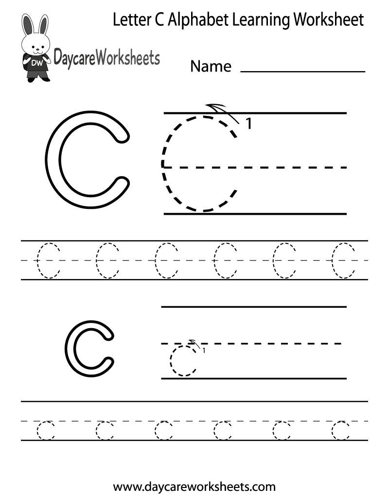 Letter C Writing Practice Worksheet Printable Letter C Writing Practice Worksheet Printable