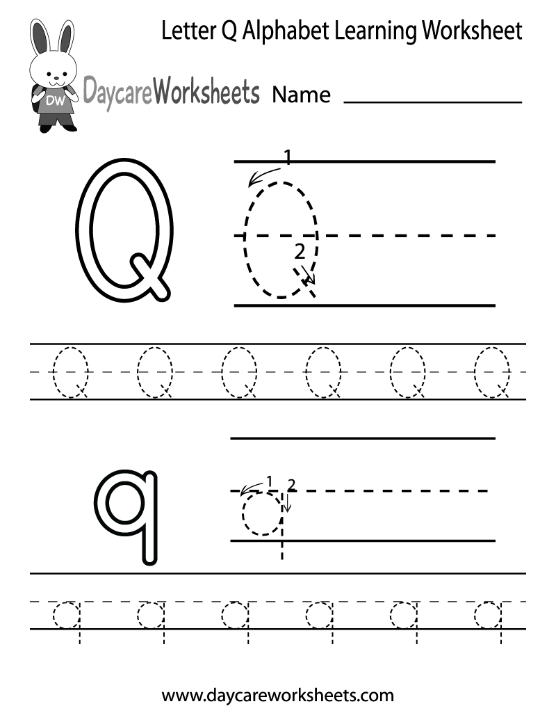 Free Letter Q Alphabet Learning Worksheet For Preschool Worksheets Library Free Letter Q Alphabet Learning Worksheet For Preschool Worksheets Library