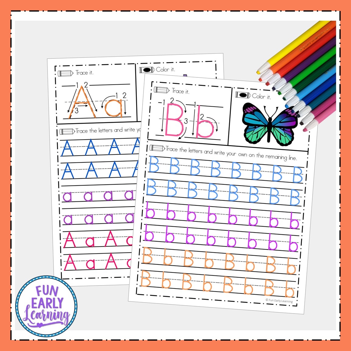 Free Letter Tracing Worksheets A Z Handwriting Practice Fun Early Learning Free Letter Tracing Worksheets A Z Handwriting Practice Fun Early Learning