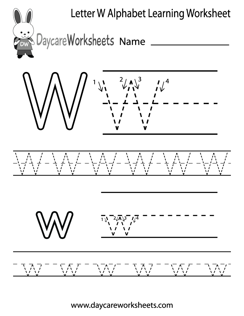 Letter W Printables For Preschool