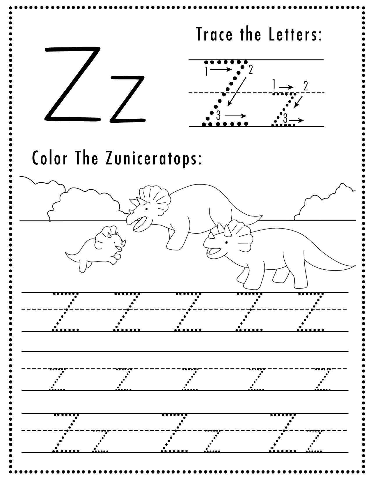 Letter Z Printable Worksheets Letter Z Printable Worksheets