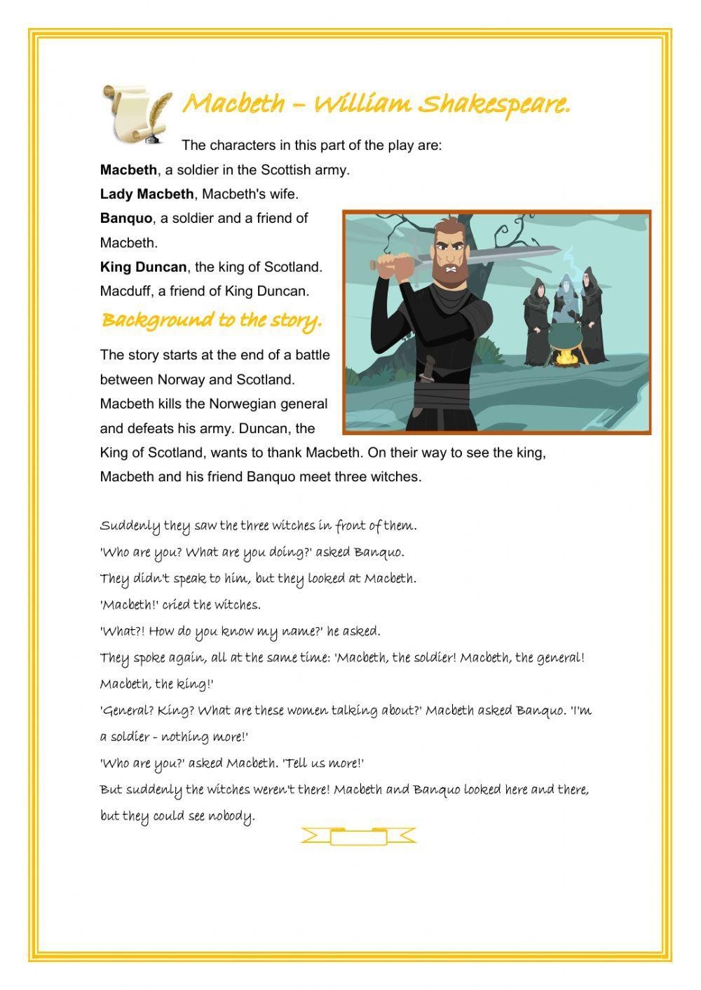Free Macbeth Worksheet Download Free Macbeth Worksheet Png Images Free Worksheets On Clipart Library