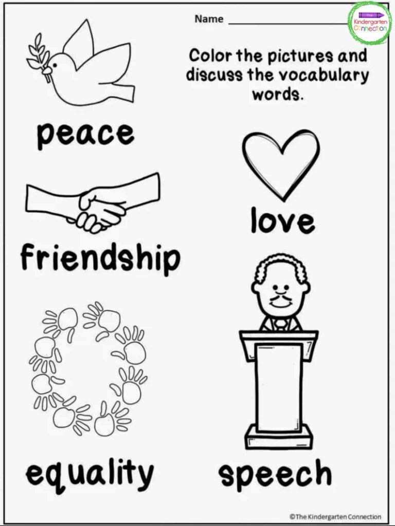 FREE Martin Luther King Jr Printables And Read Alouds For Kindergarten 